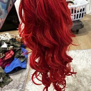 Vibrant Red Curly Hair wig